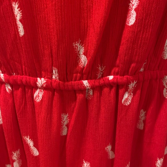 Market & spruce  red and white print dress. - Picture 3 of 6